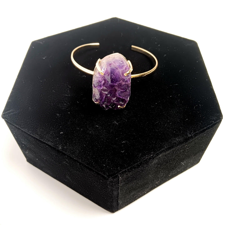 Amethyst Simple Band Bracelet Gold or Silver | The Harmony Store Bracelet