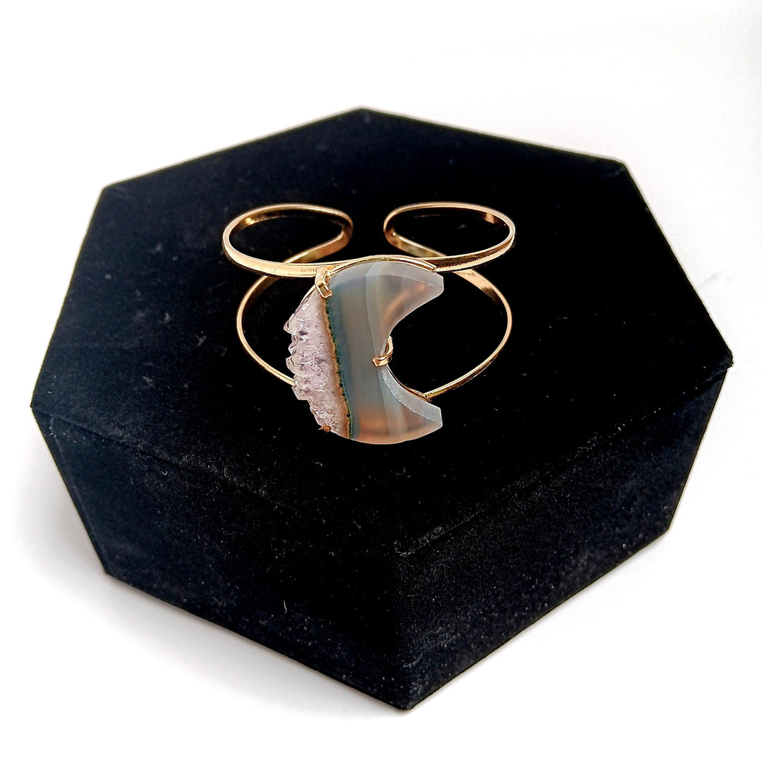 Amethyst Slice Arc Bracelet | The Harmony Store Bracelet