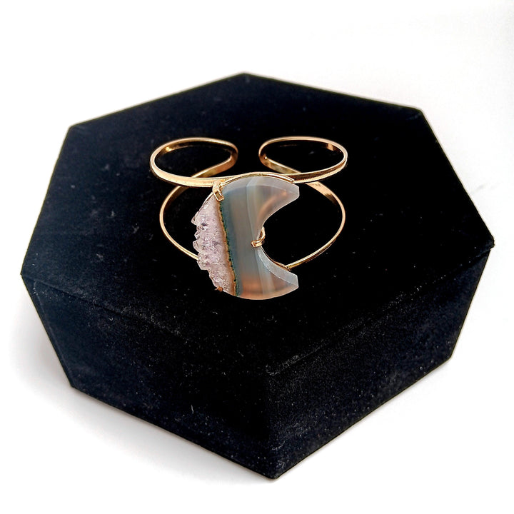 Amethyst Slice Arc Bracelet | The Harmony Store Bracelet
