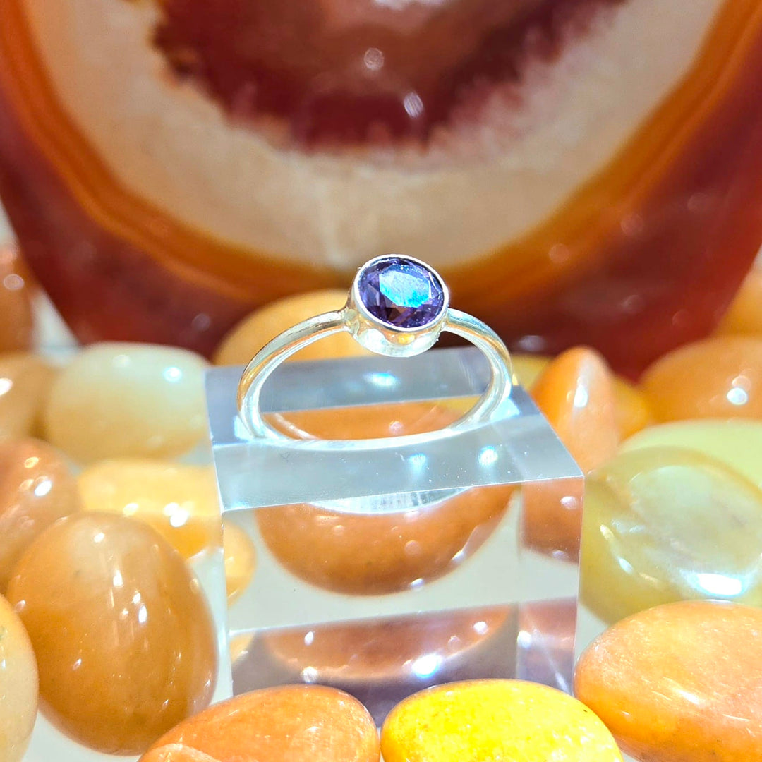 Amethyst Faceted 925 Silver Ring | The Harmony Store Ring
