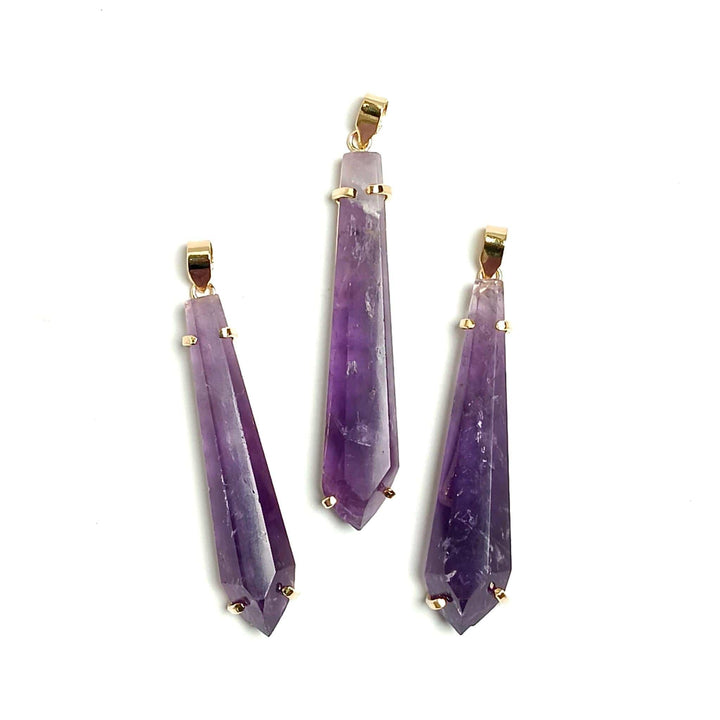 Amethyst Wand Claw Pendant | The Harmony Store Pendant
