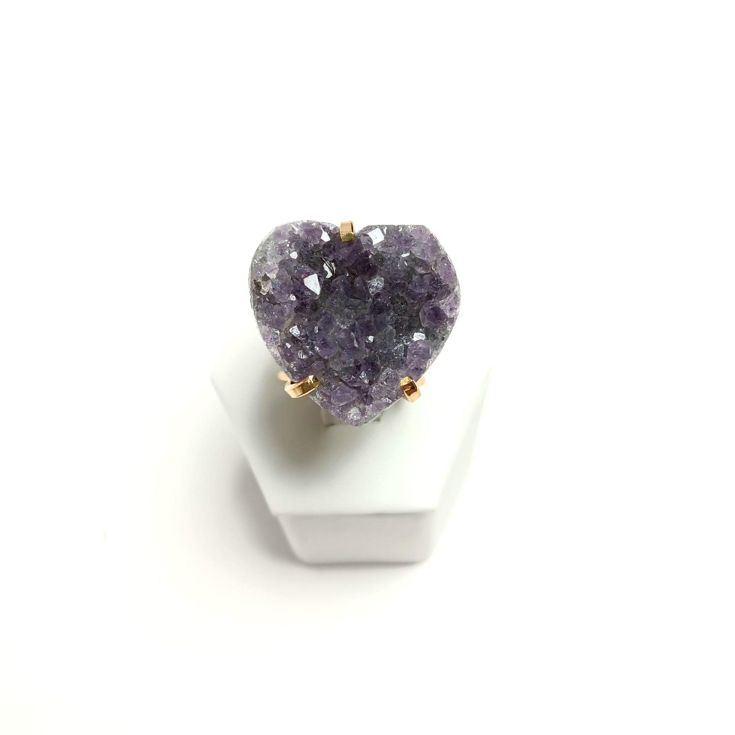 Amethyst Wire Druze Ring - The Harmony Store