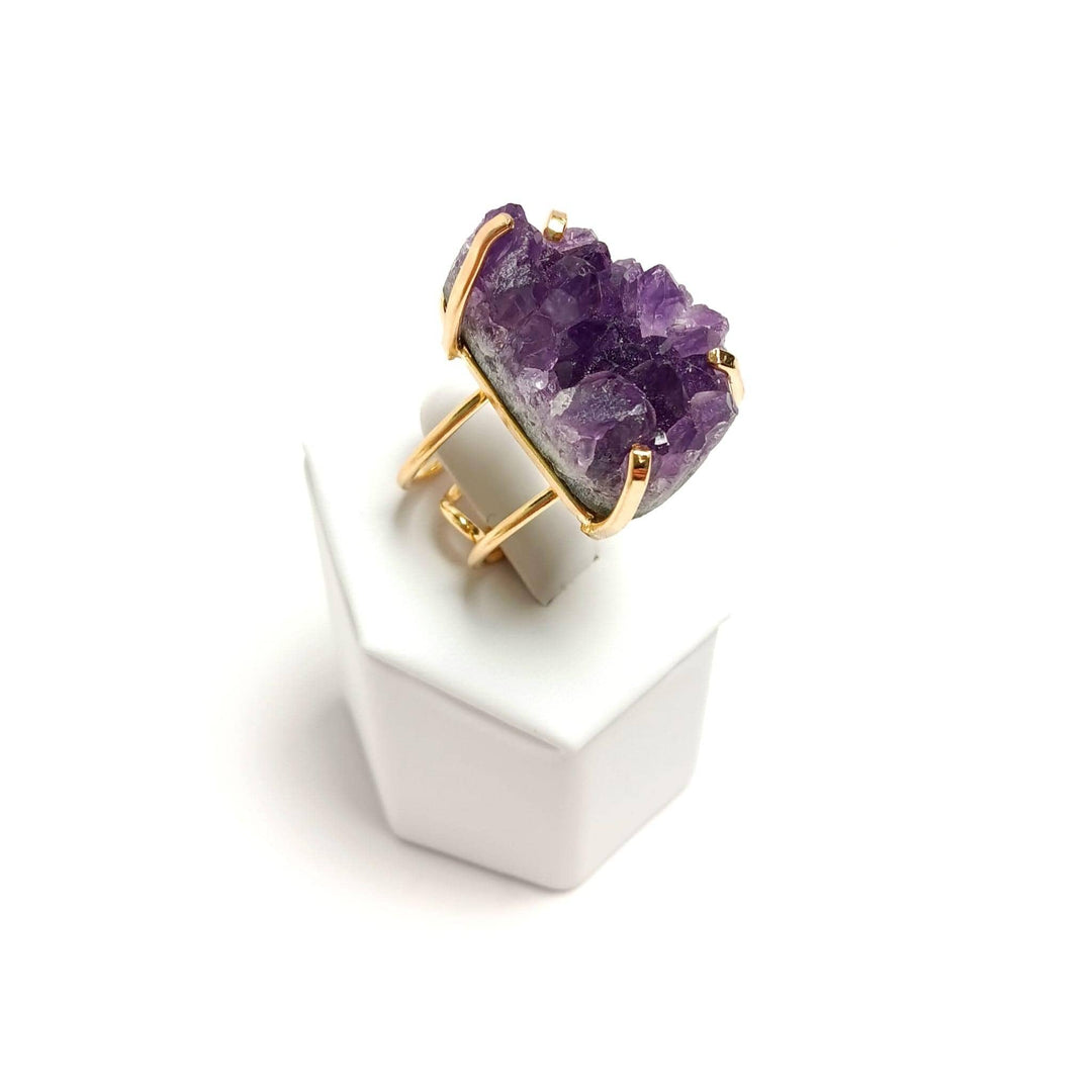 Amethyst Wire Druzy Ring | The Harmony Store Ring