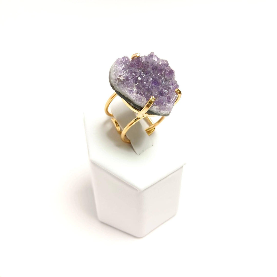 Amethyst Wire Druzy Ring | The Harmony Store Ring