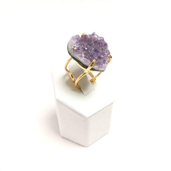 Amethyst Wire Druzy Ring | The Harmony Store Ring