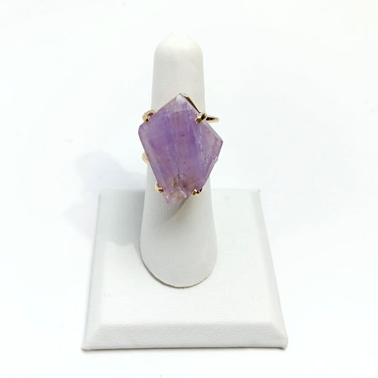 Amethyst Wire Faceted Ring - The Harmony Store