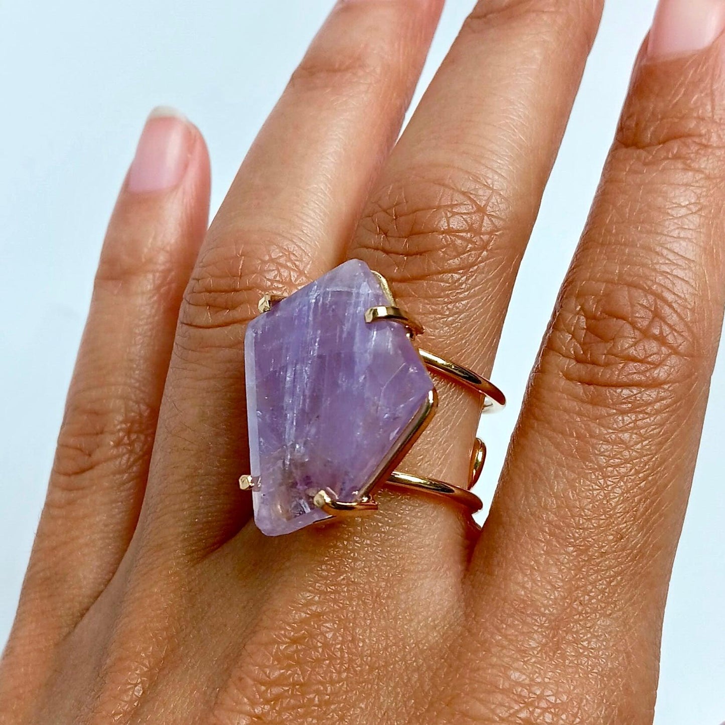Amethyst Wire Faceted Ring - The Harmony Store