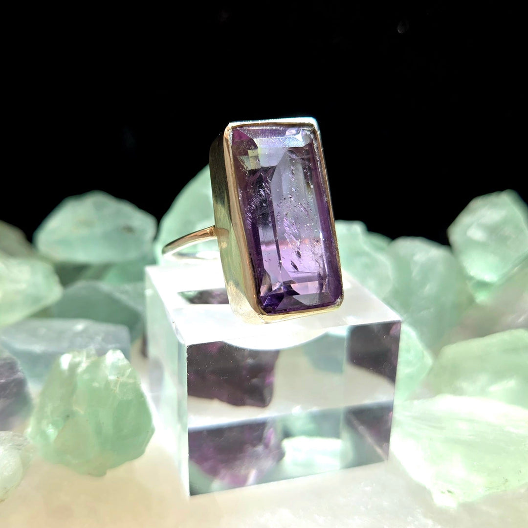 Ametrine Faceted 925 Silver Ring Large | The Harmony Store Ring