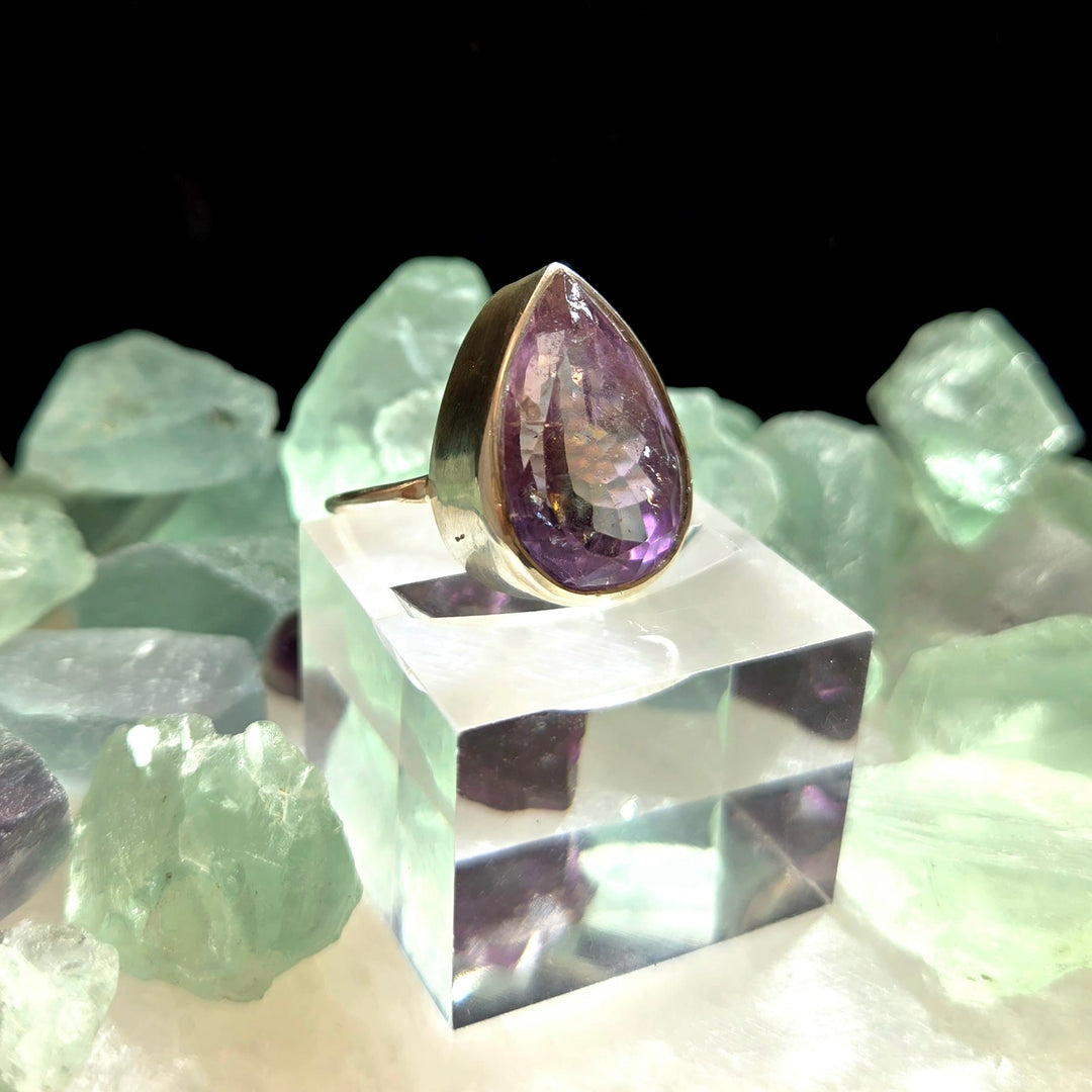 Ametrine Faceted 925 Silver Ring Large | The Harmony Store Ring