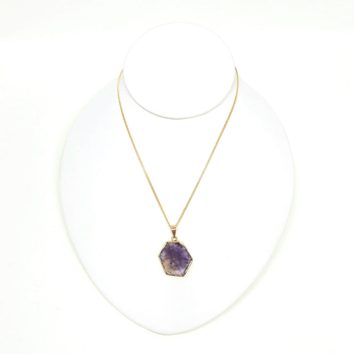 Ametrine Hexagonal Pendant Gold | The Harmony Store Pendant