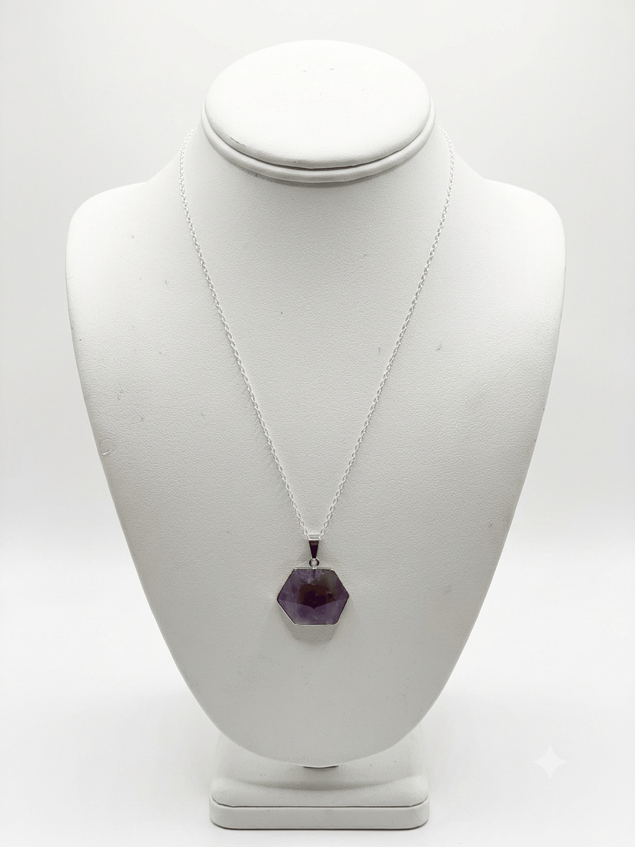 Ametrine Hexagonal Pendant Silver | The Harmony Store Pendant