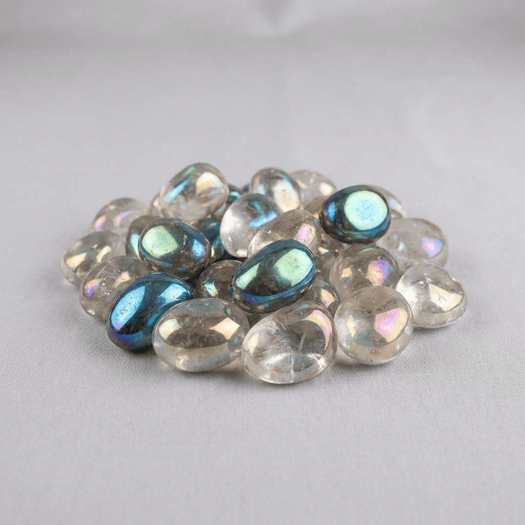 Angel Aura Quartz Tumbled Stone | The Harmony Store Tumbled Stone