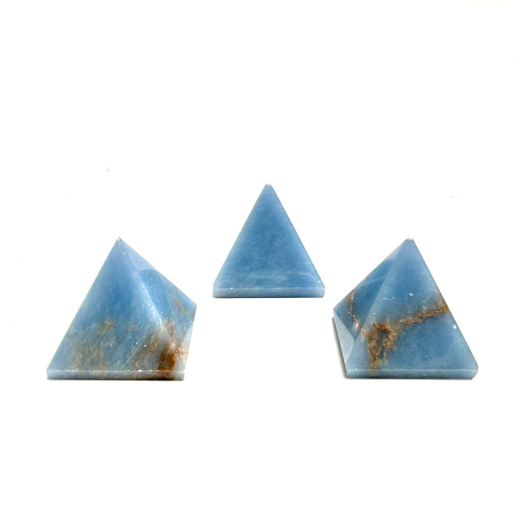 Angelite Pyramid 1 to 1.25 inch | The Harmony Store Crystal Pyramid