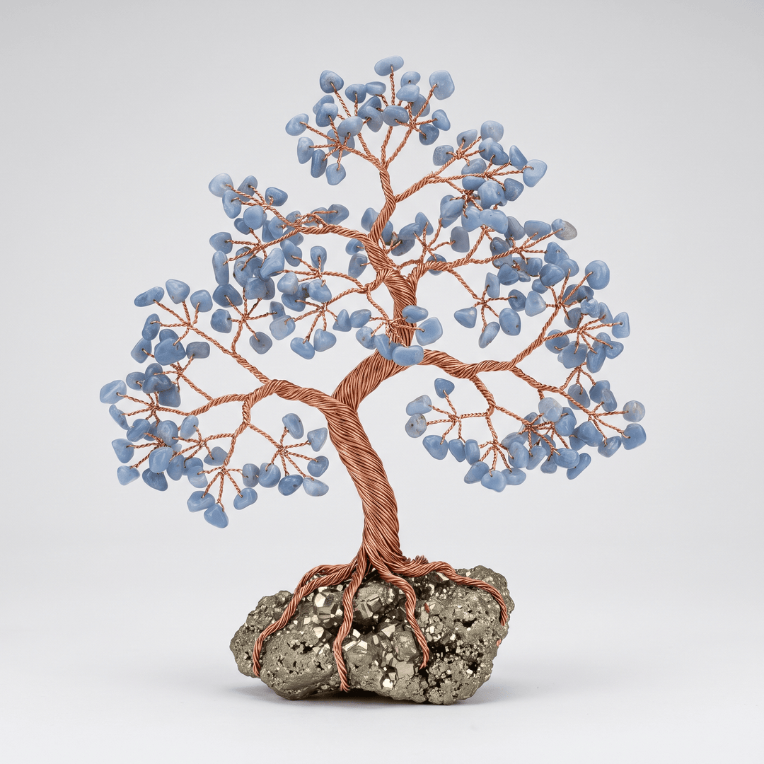Angelite Pyrite Bonsai Tree | The Harmony Store Home Decor