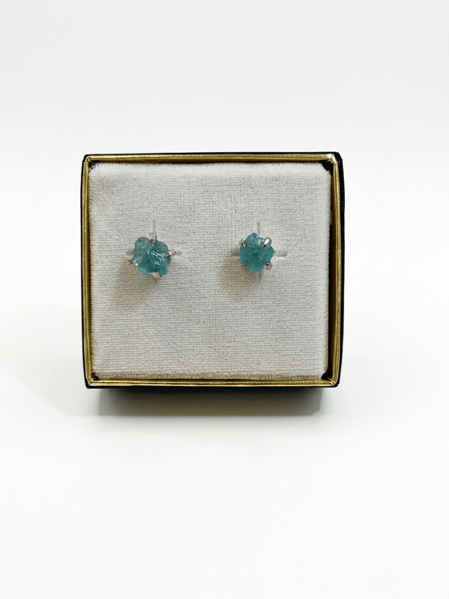 Apatite 925 Silver Stud Earrings | The Harmony Store Earrings