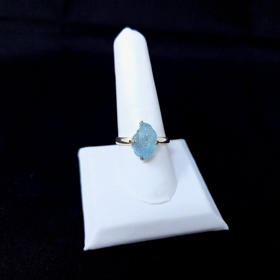 Aquamarine Rough Large 925 Ring | The Harmony Store Rough Large