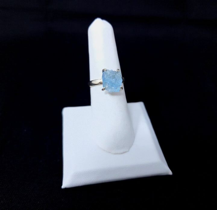 Aquamarine Rough Large 925 Ring | The Harmony Store Rough Large