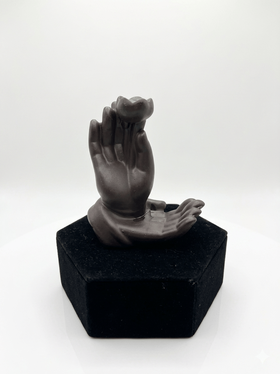 BackFlow Incense Burner- Hand Holding Flower