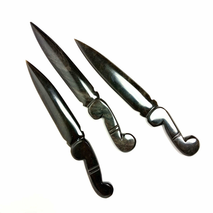 Black Obsidian Dagger | The Harmony Store Carving
