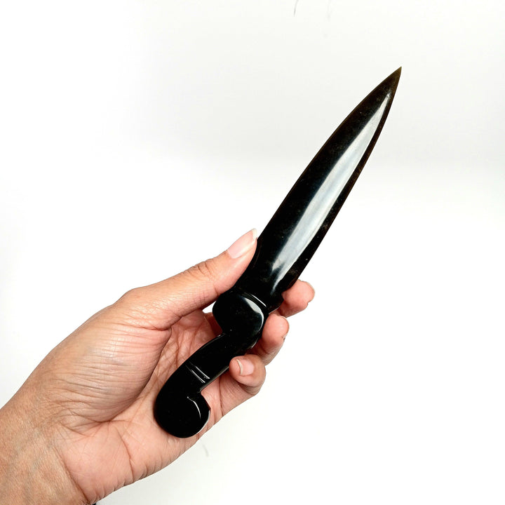 Black Obsidian Dagger | The Harmony Store Carving