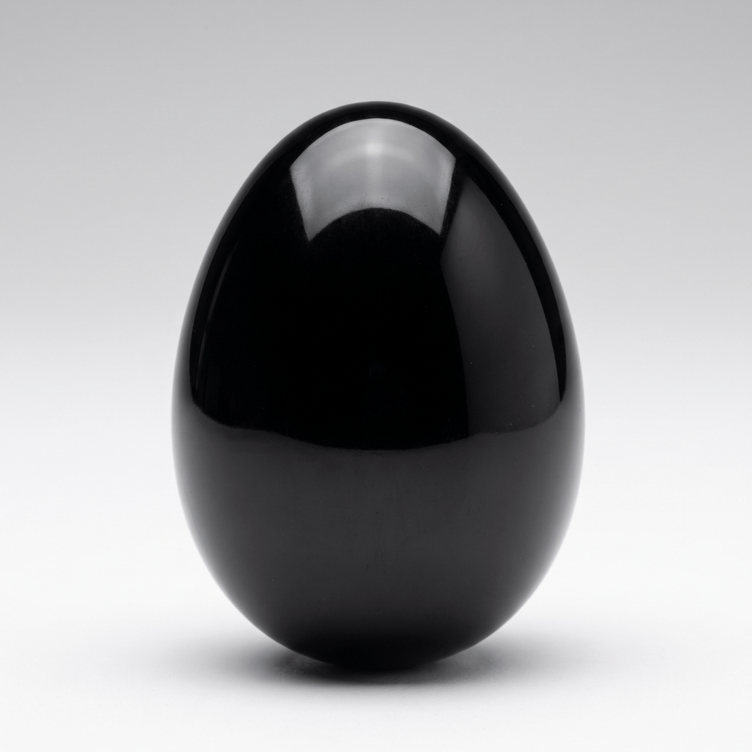 Black Obsidian Egg 3-Inch | The Harmony Store Egg