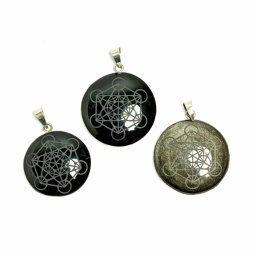 Black Obsidian Metatron Pendant | The Harmony Store Pendant