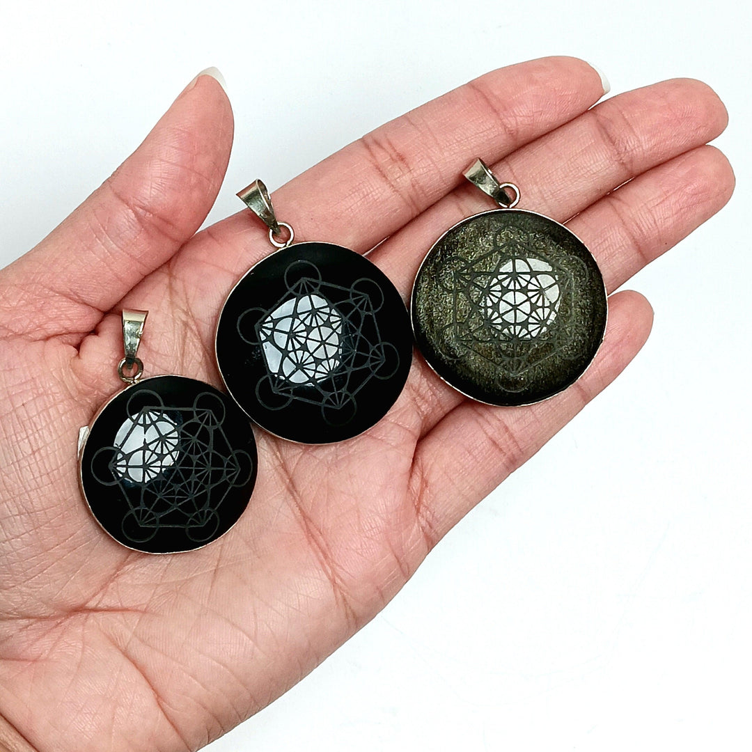 Black Obsidian Metatron Pendant | The Harmony Store Pendant