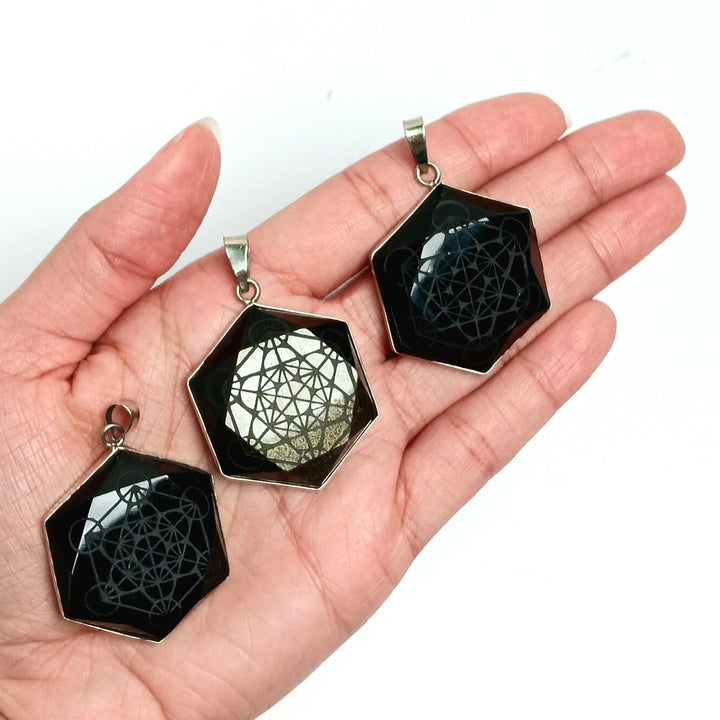 Black Obsidian Metatron Pendant | The Harmony Store Pendant