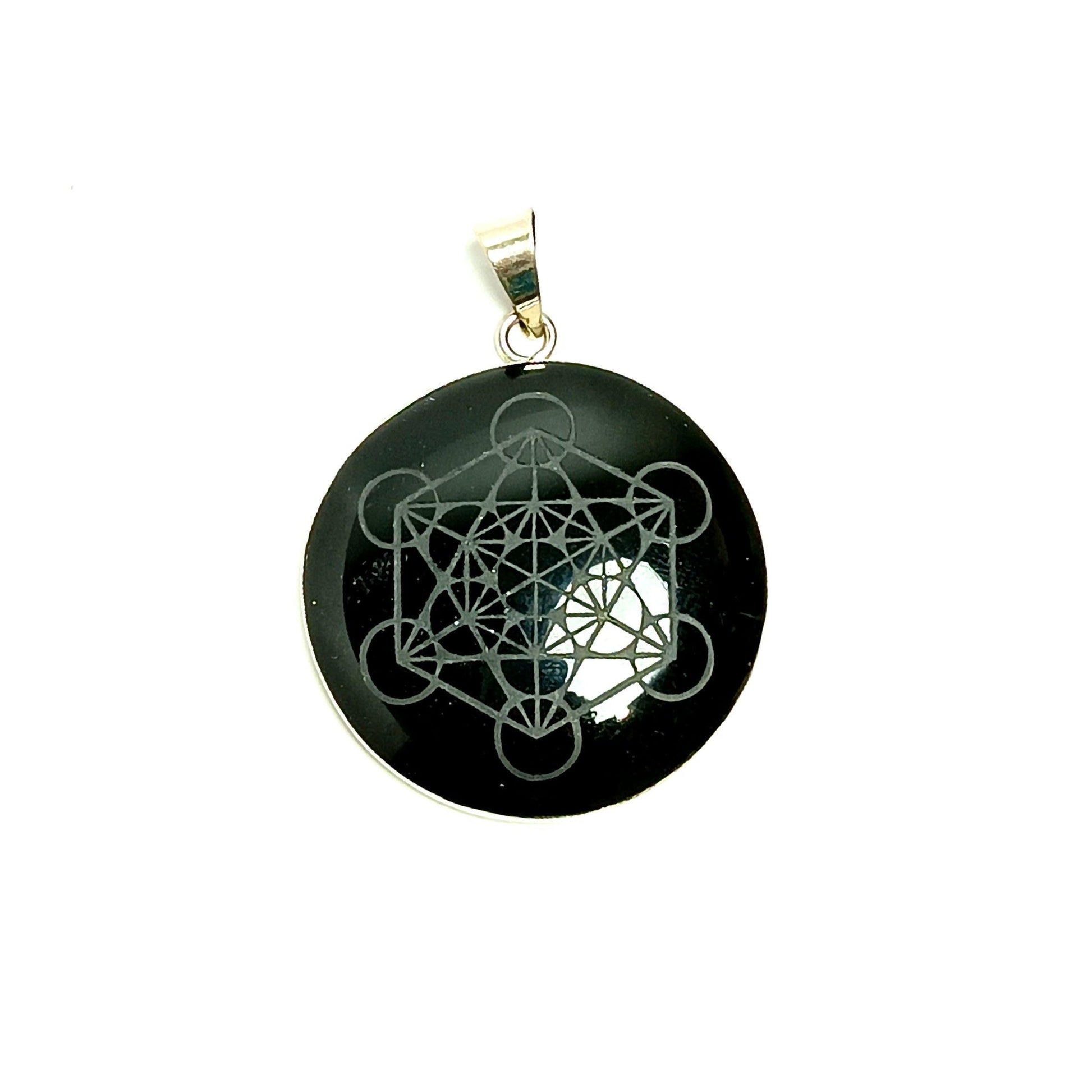 Black Obsidian Metatron Pendant - The Harmony Store