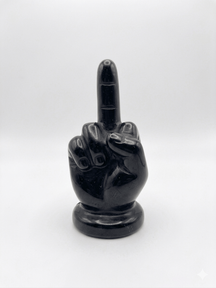 Black Obsidian Middle Finger