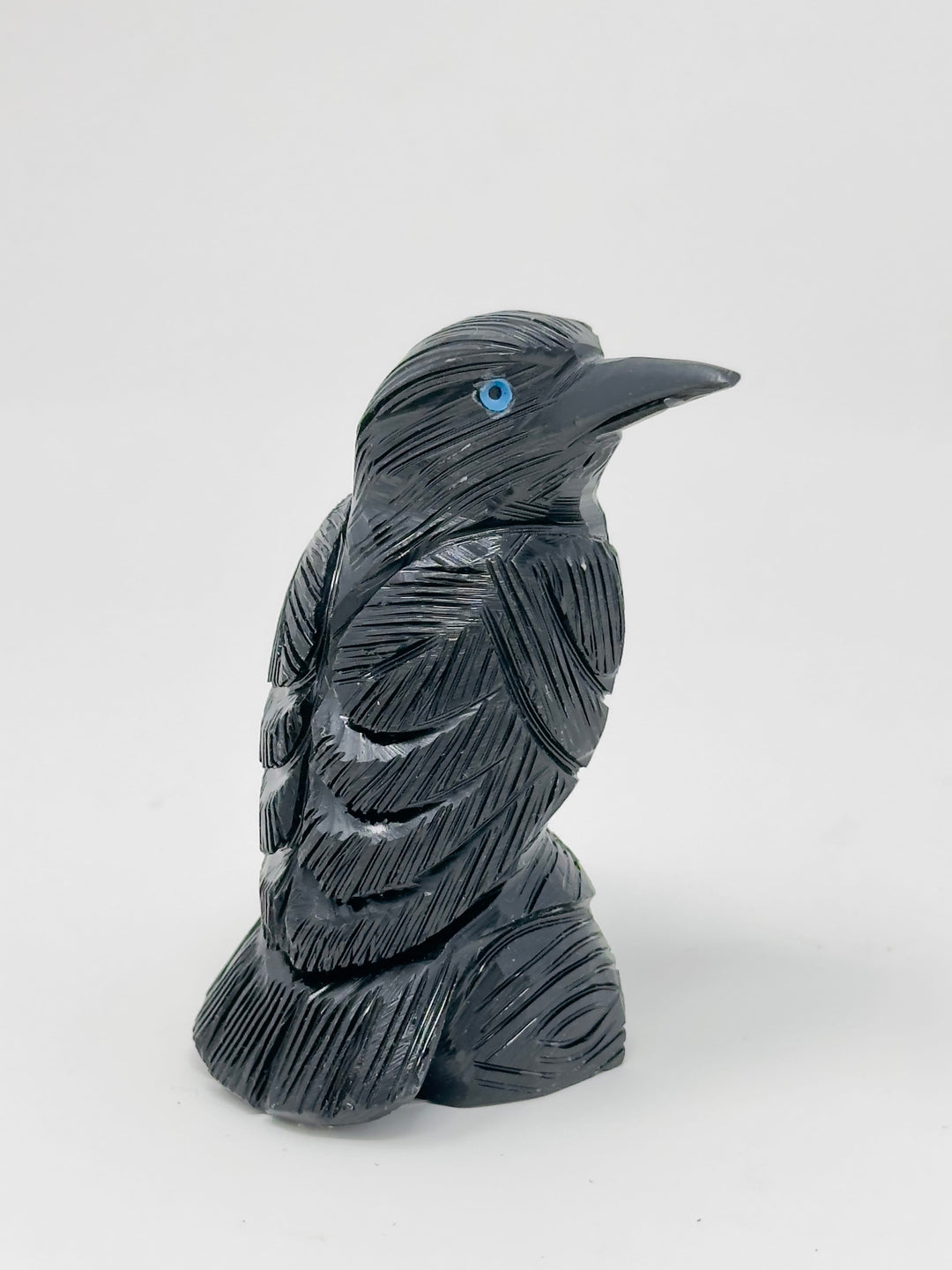 Black Obsidian Raven Crystal Carving | The Harmony Store