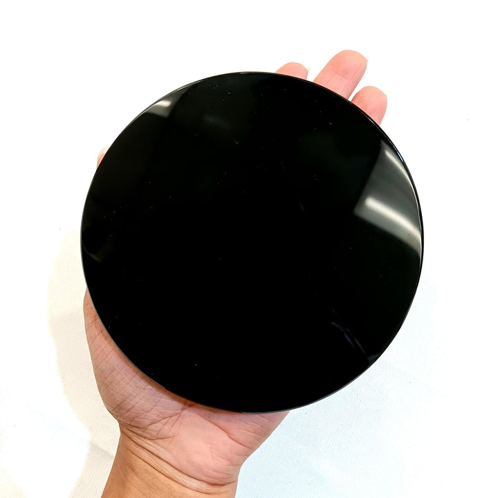 Black Obsidian Scrying Mirror | The Harmony Store Crystal Slab