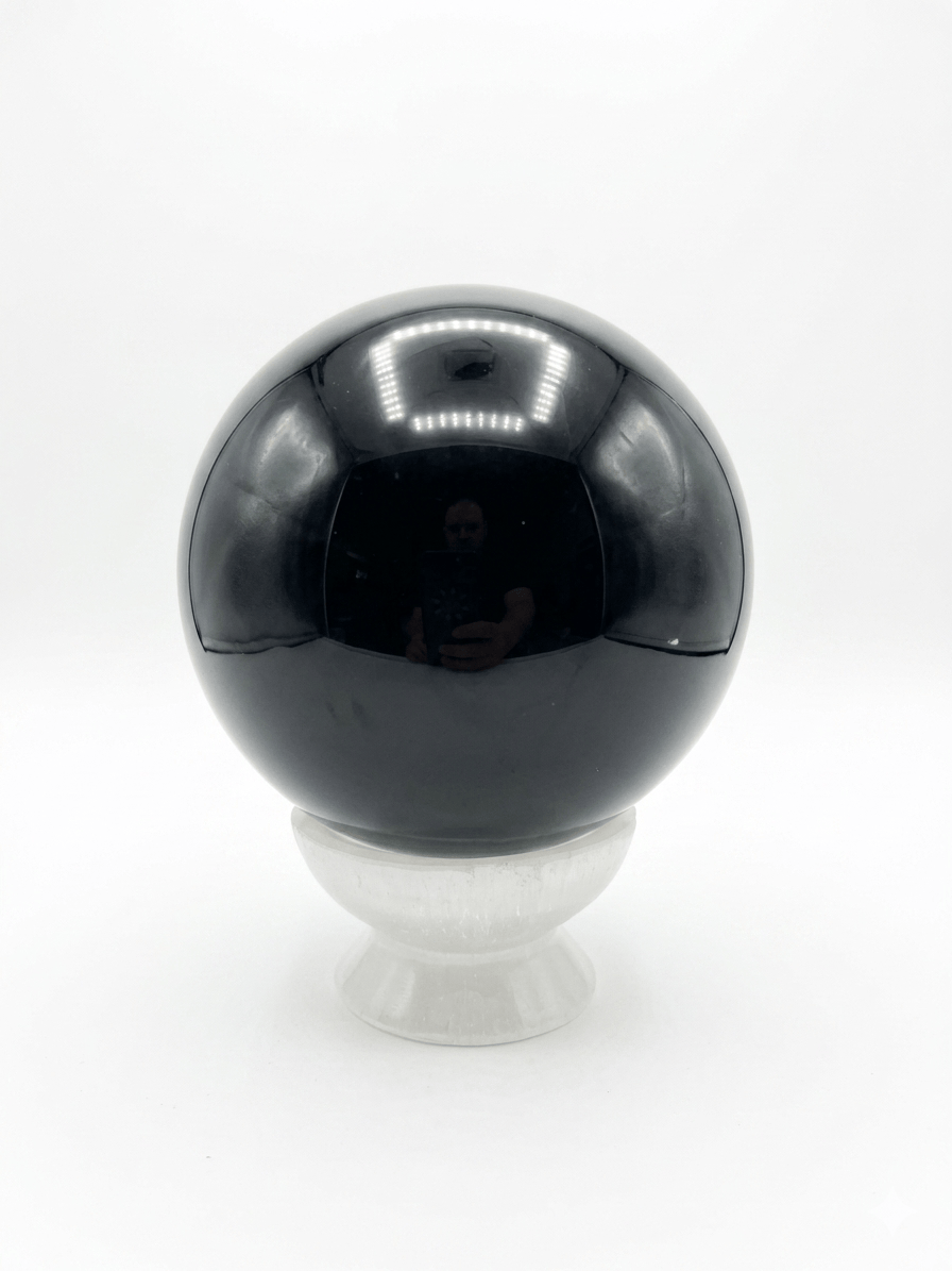 Black Obsidian Sphere - Polished Protection Crystal Sphere