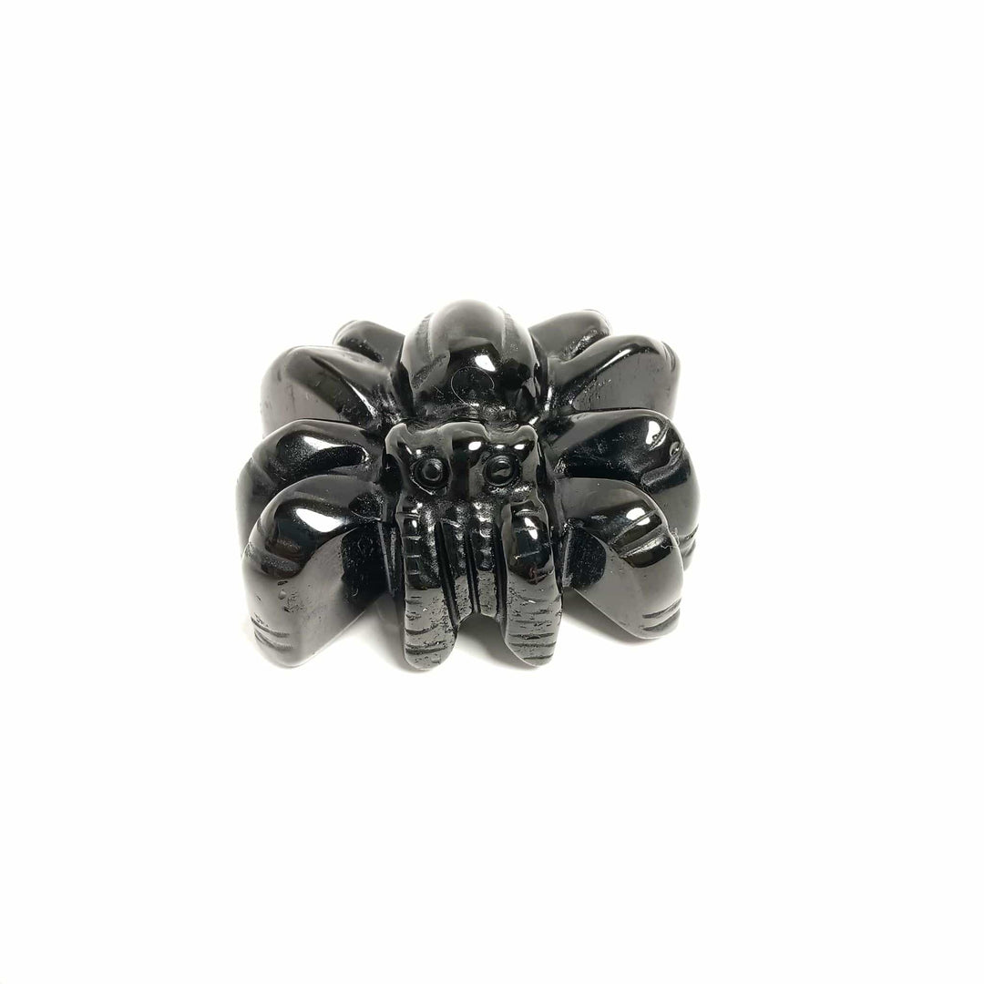 Black Obsidian Spider 2.5-Inch | The Harmony Store Carving