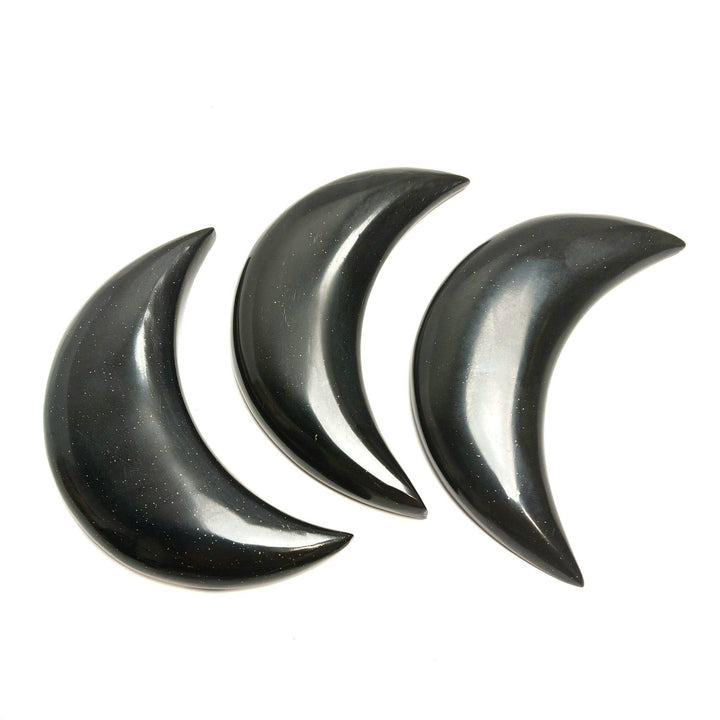 Black Onyx Moon Crystal | The Harmony Store Carving