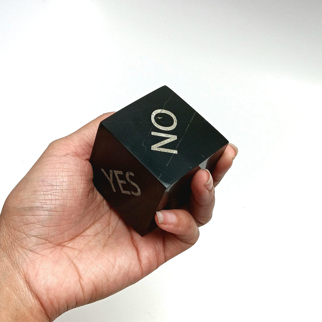 Black Onyx Spinning Cube | The Harmony Store Home Decor
