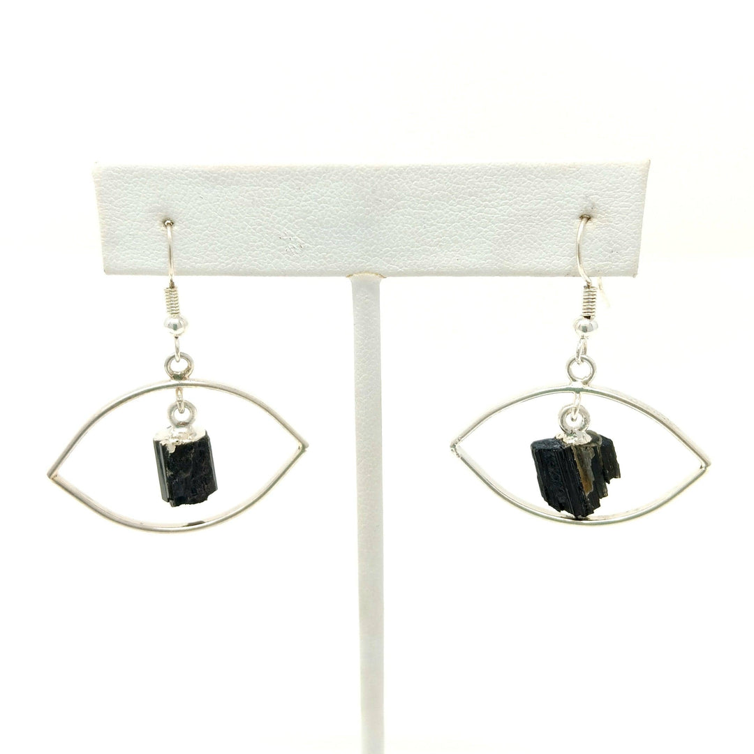 Black Tourmaline Evil Eye Earrings | Harmony Store Earrings