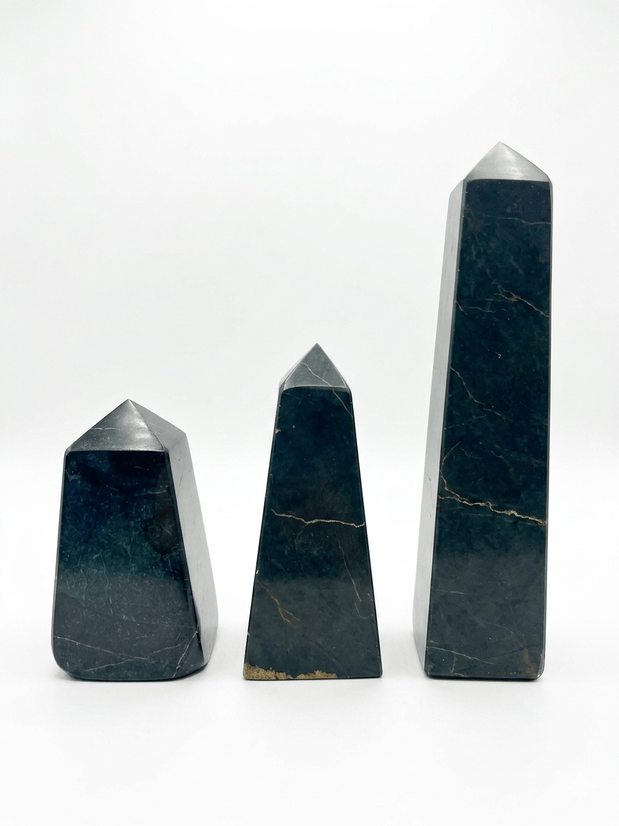 Black Tourmaline Shamatite Tower | The Harmony Store Tower