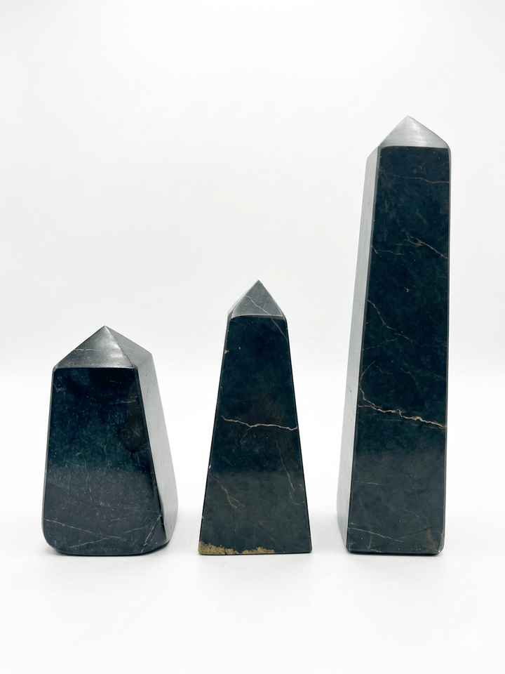 Black Tourmaline Shamatite Tower | The Harmony Store Tower