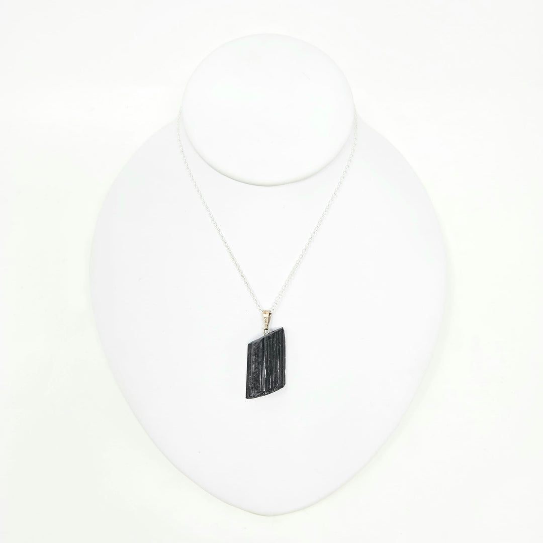 Black Tourmaline Pendant, Silver-Plated | Harmony Store Pendant