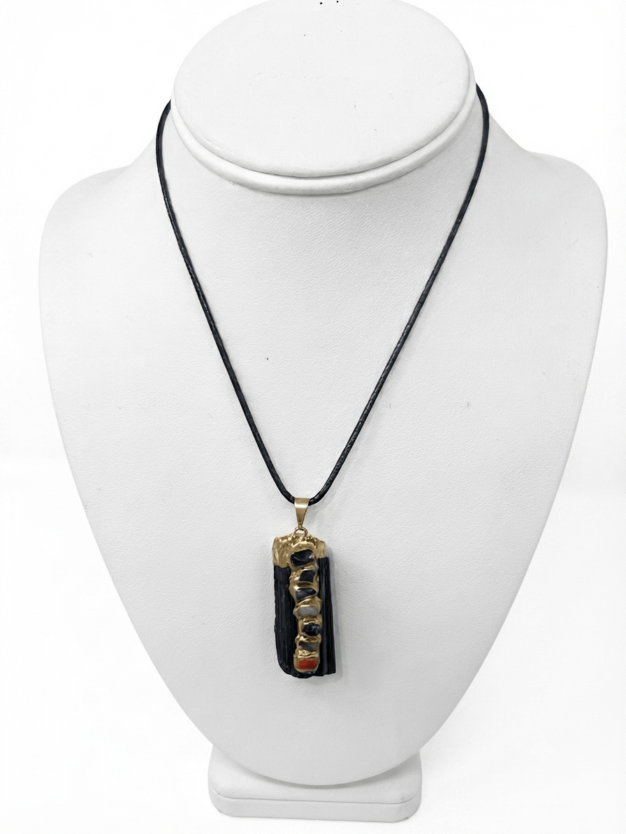 Black Tourmaline 7 Chakra Bracelet | The Harmony Store Necklace