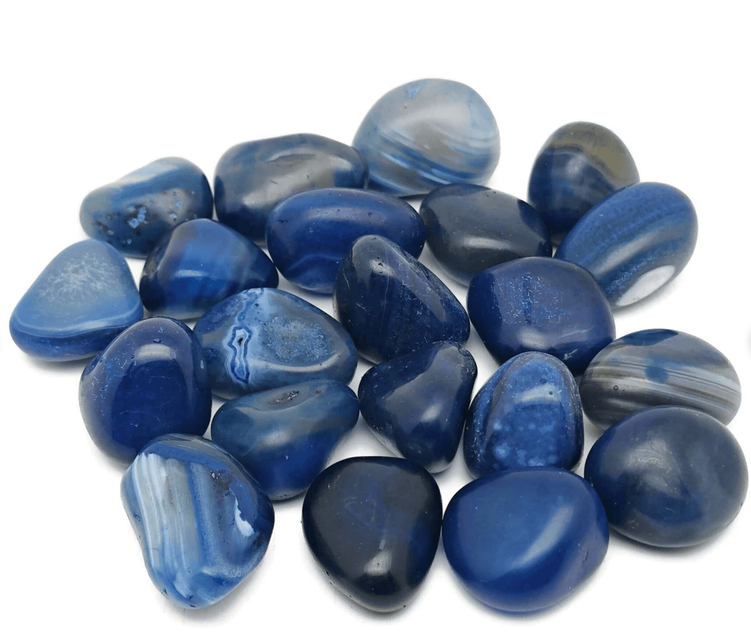 Blue Agate Tumbled Stone | The Harmony Store Tumbled Stone