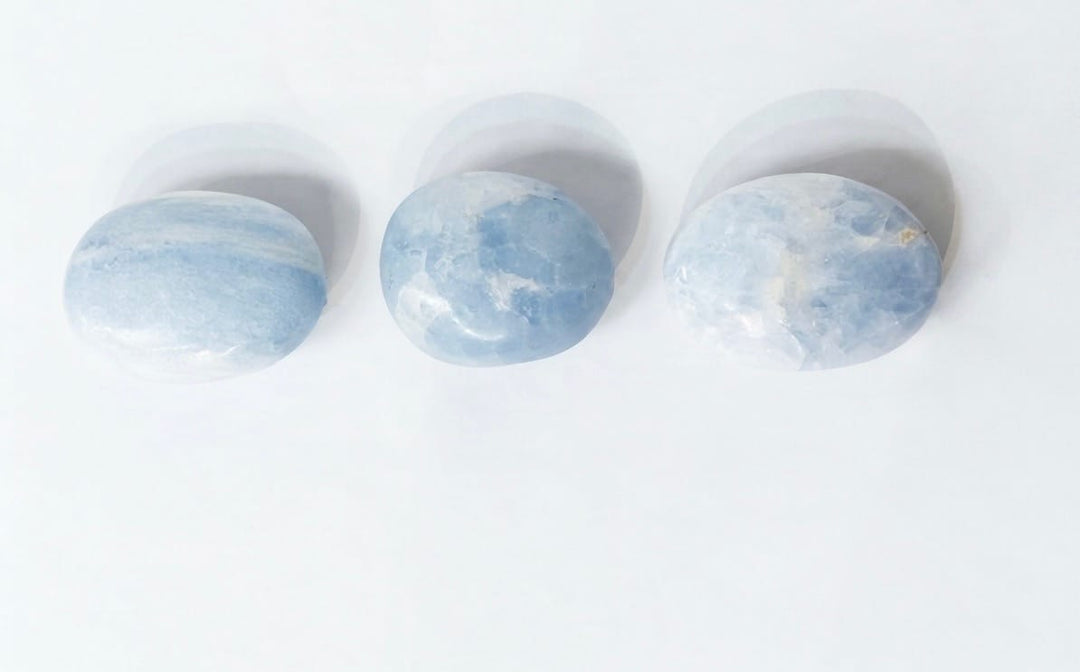 Blue Calcite Palm Stone | The Harmony Store Palm Stone