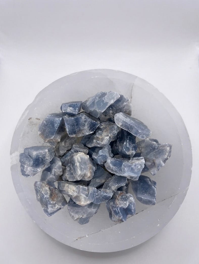 Blue Calcite Rough | The Harmony Store Raw Crystal