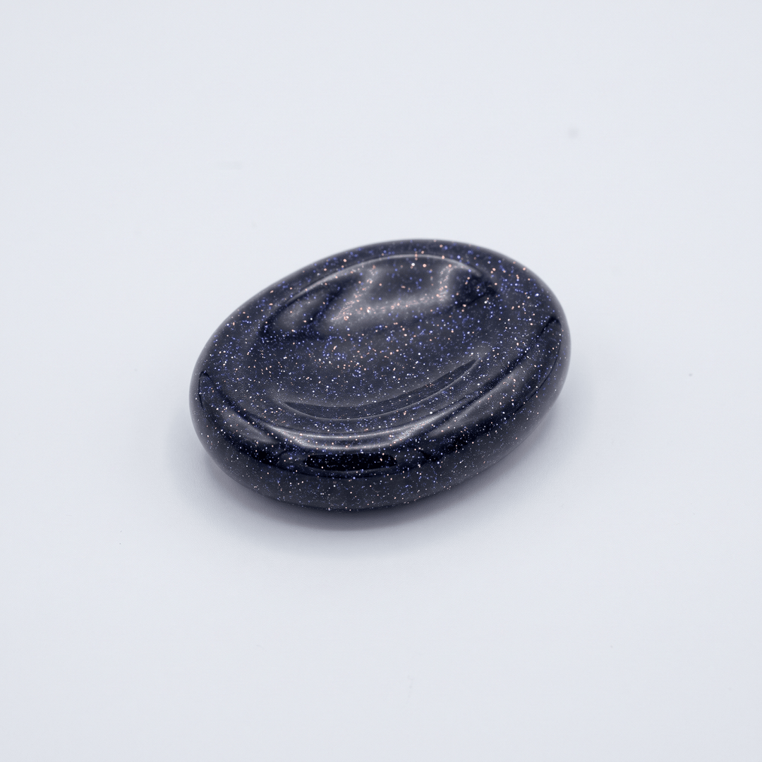 Blue Goldstone Worry Stone (Glass) | The Harmony Store Worry Stone