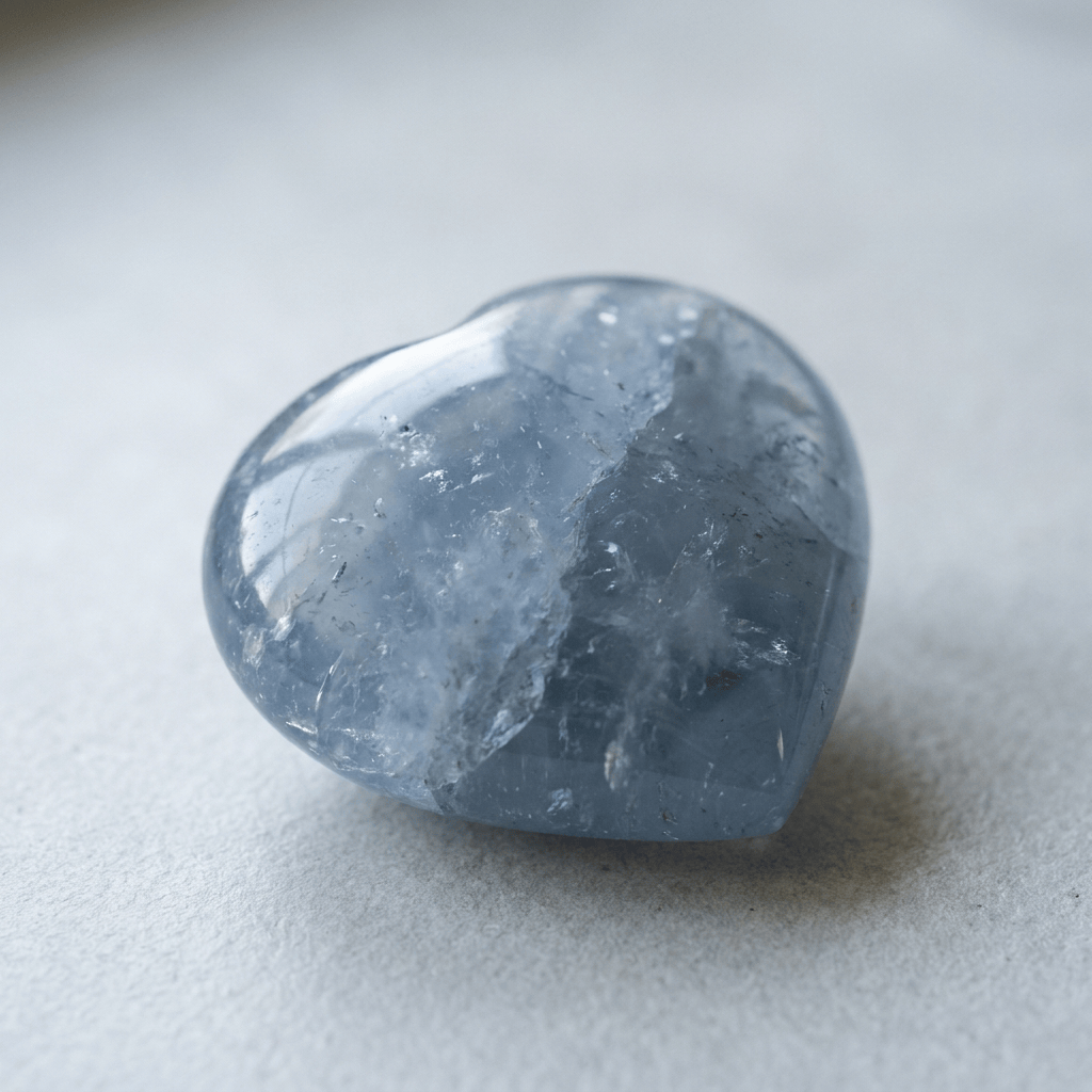 Blue Quartz Crystal Heart | The Harmony Store Heart