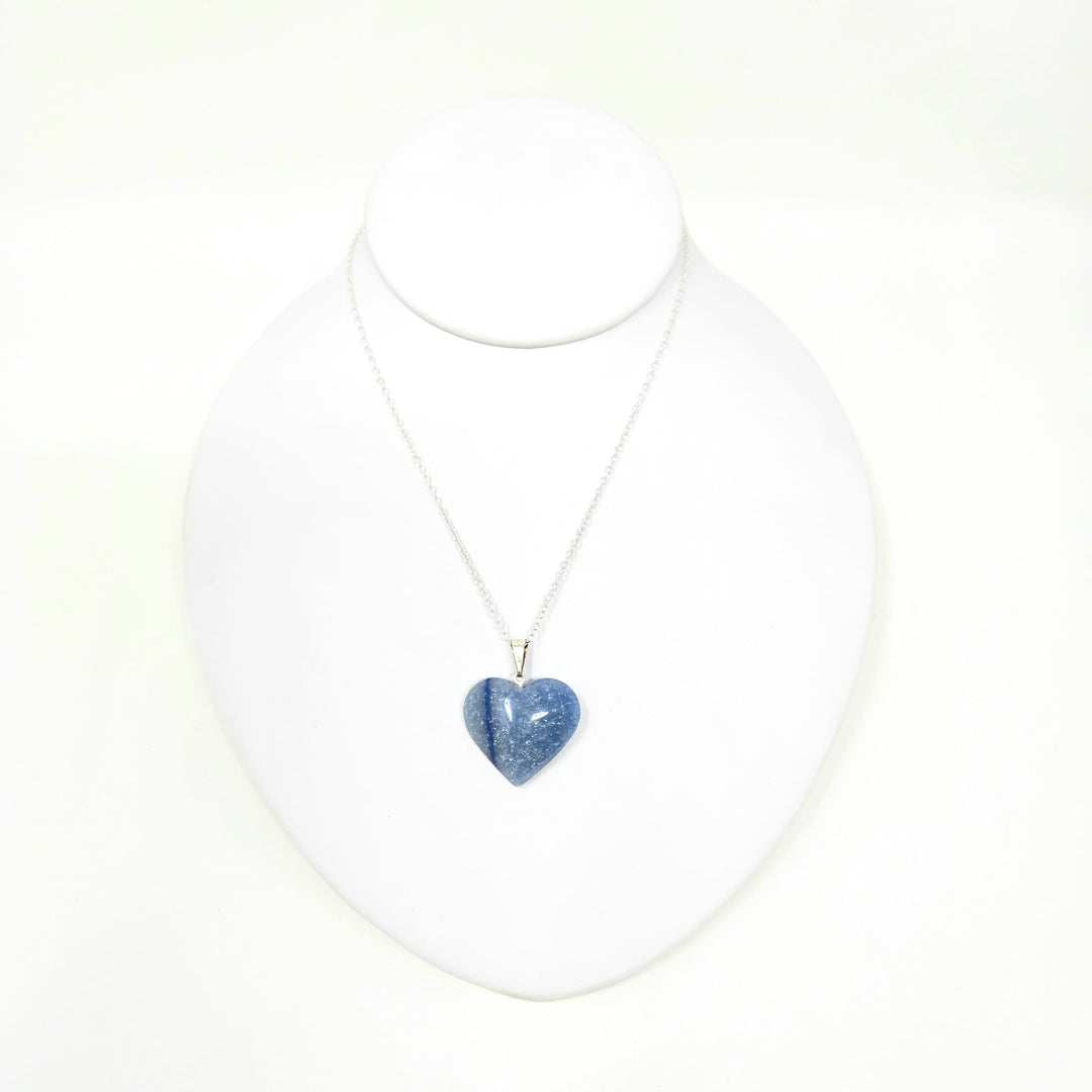 Blue Quartz Heart Pendant 25mm | The Harmony Store Pendant