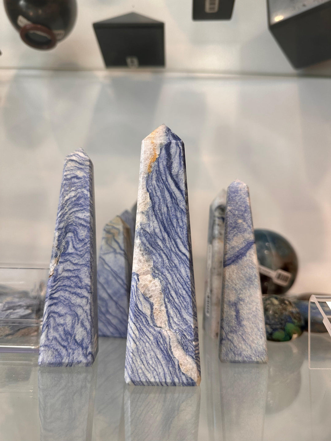 Blue Quartz Obelisk Crystal Tower | The Harmony Store Tower