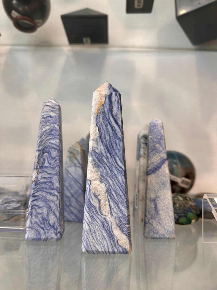 Blue Quartz Obelisk Crystal Tower | The Harmony Store Tower