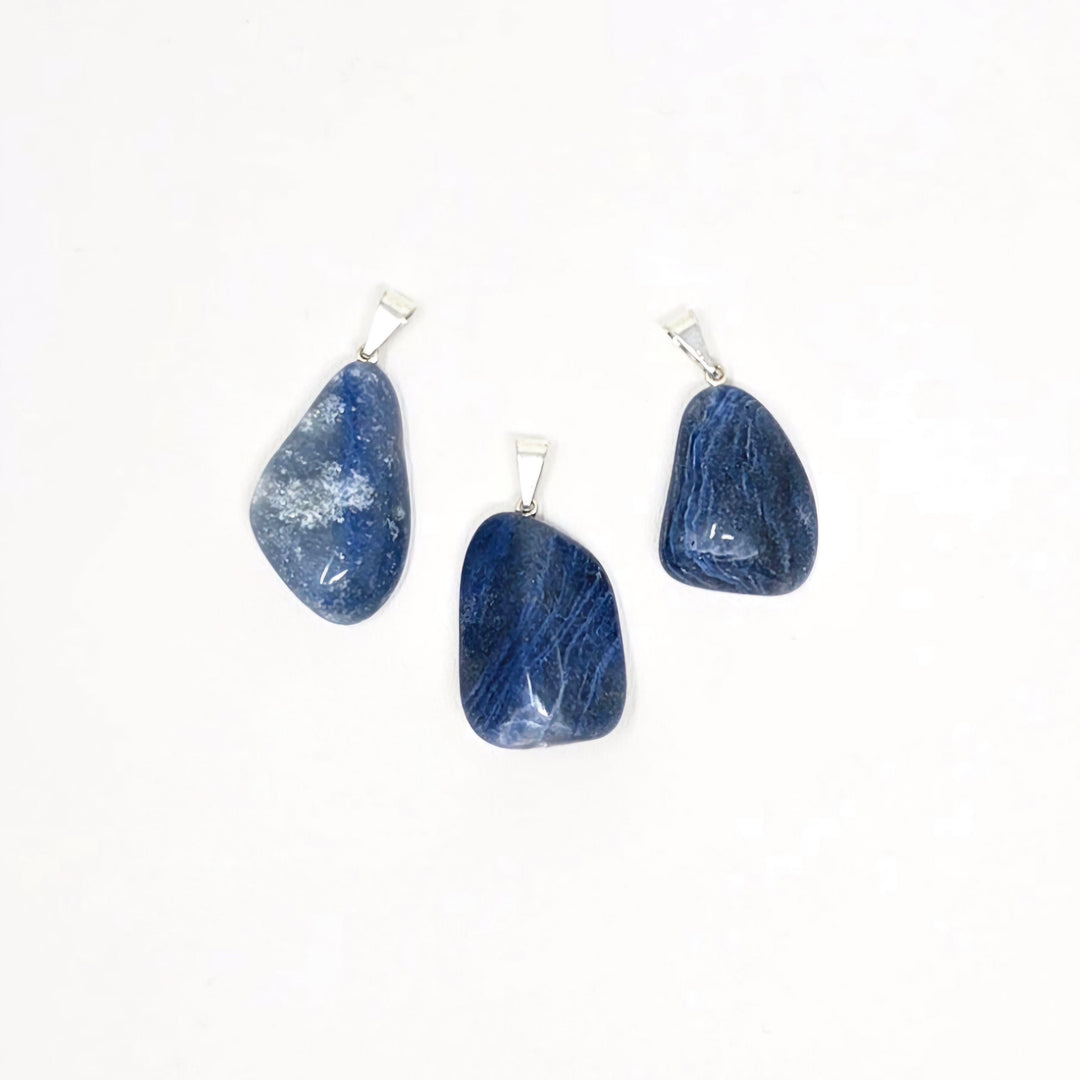 Blue Quartz Tumbled Pendant | The Harmony Store Tumbled Stone